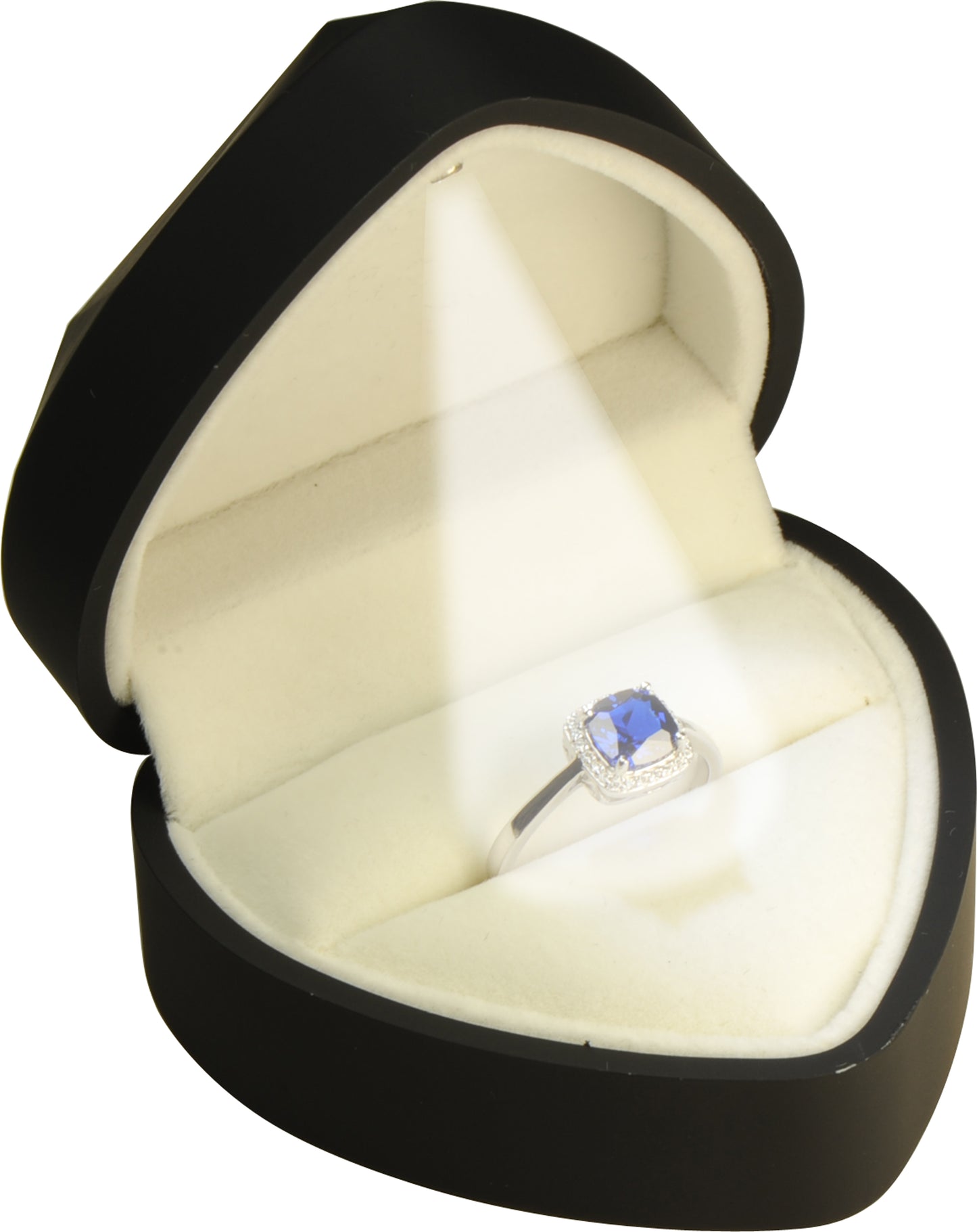 12 Piece Wholesale LED Heart Shaped Ring Boxas...Luxury Heart Shaped Design LED Ring Jewelry Gift Box with Light