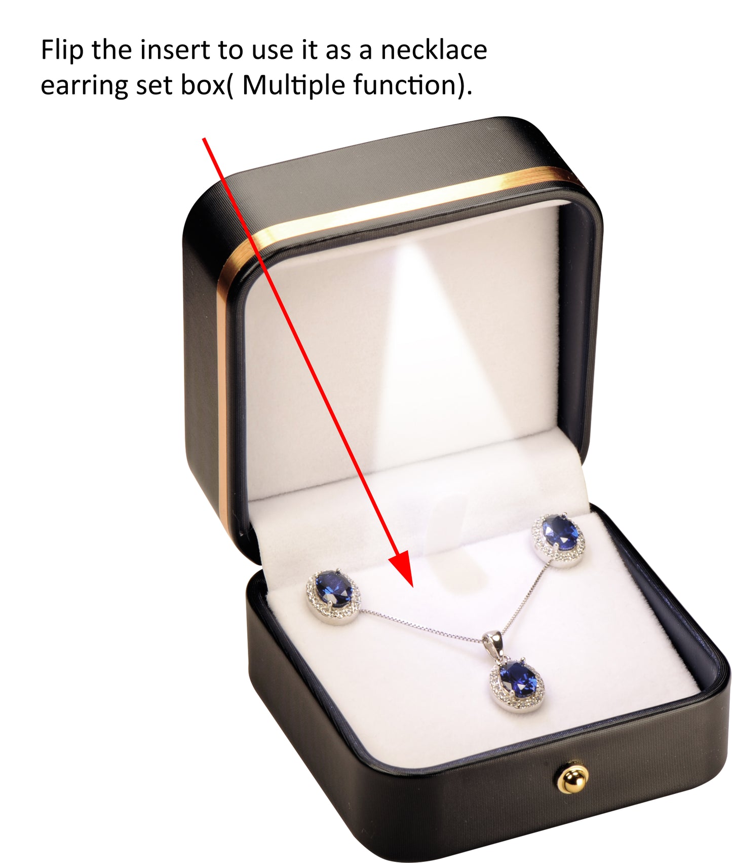 12 Piece Wholesale T Stye LED Earring Gift Boxes Multiple Use  Luxury PU Leather Material( Can be Used as Pendant Boxes as well)