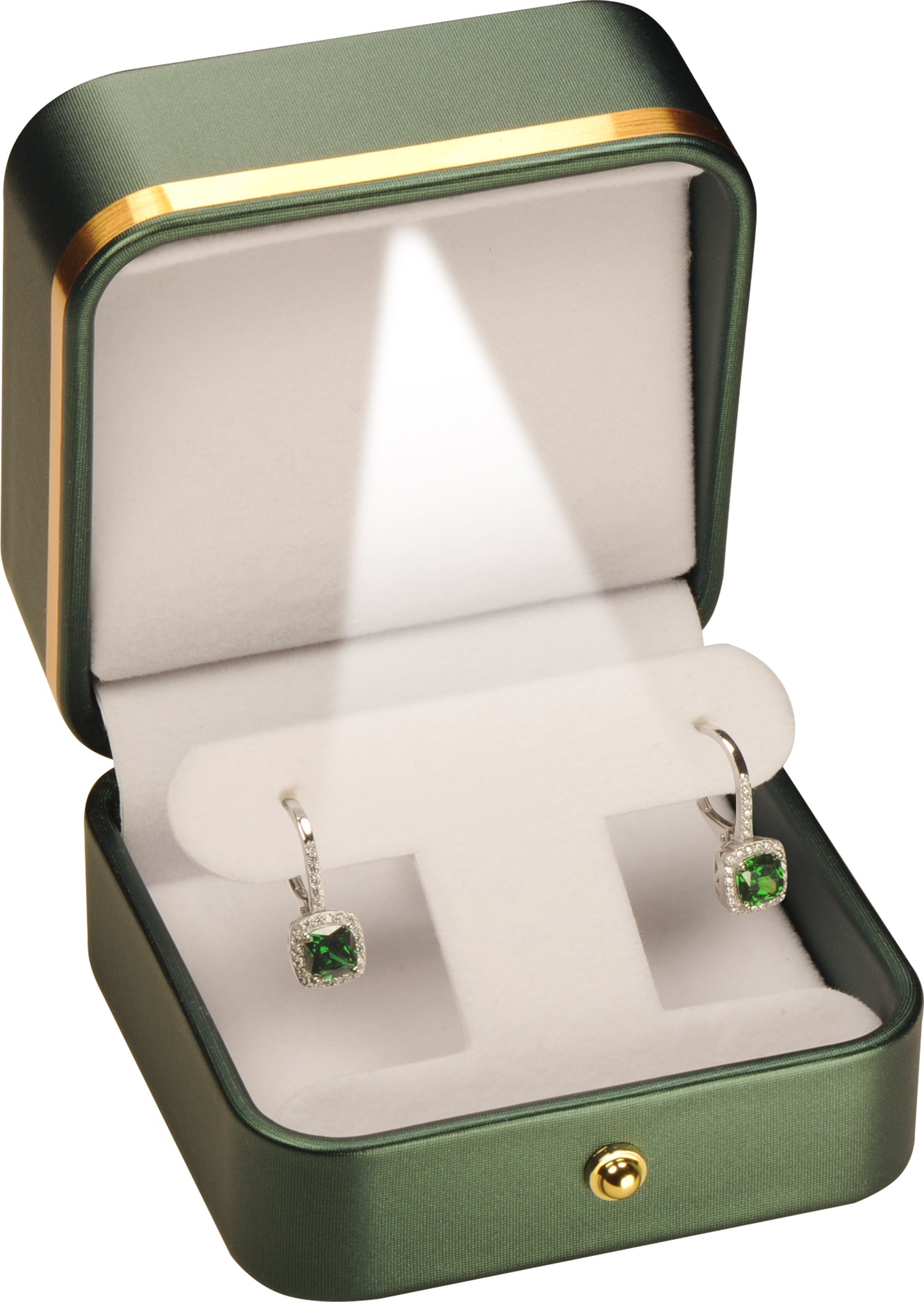 12 Piece Wholesale T Stye LED Earring Gift Boxes Multiple Use  Luxury PU Leather Material( Can be Used as Pendant Boxes as well)