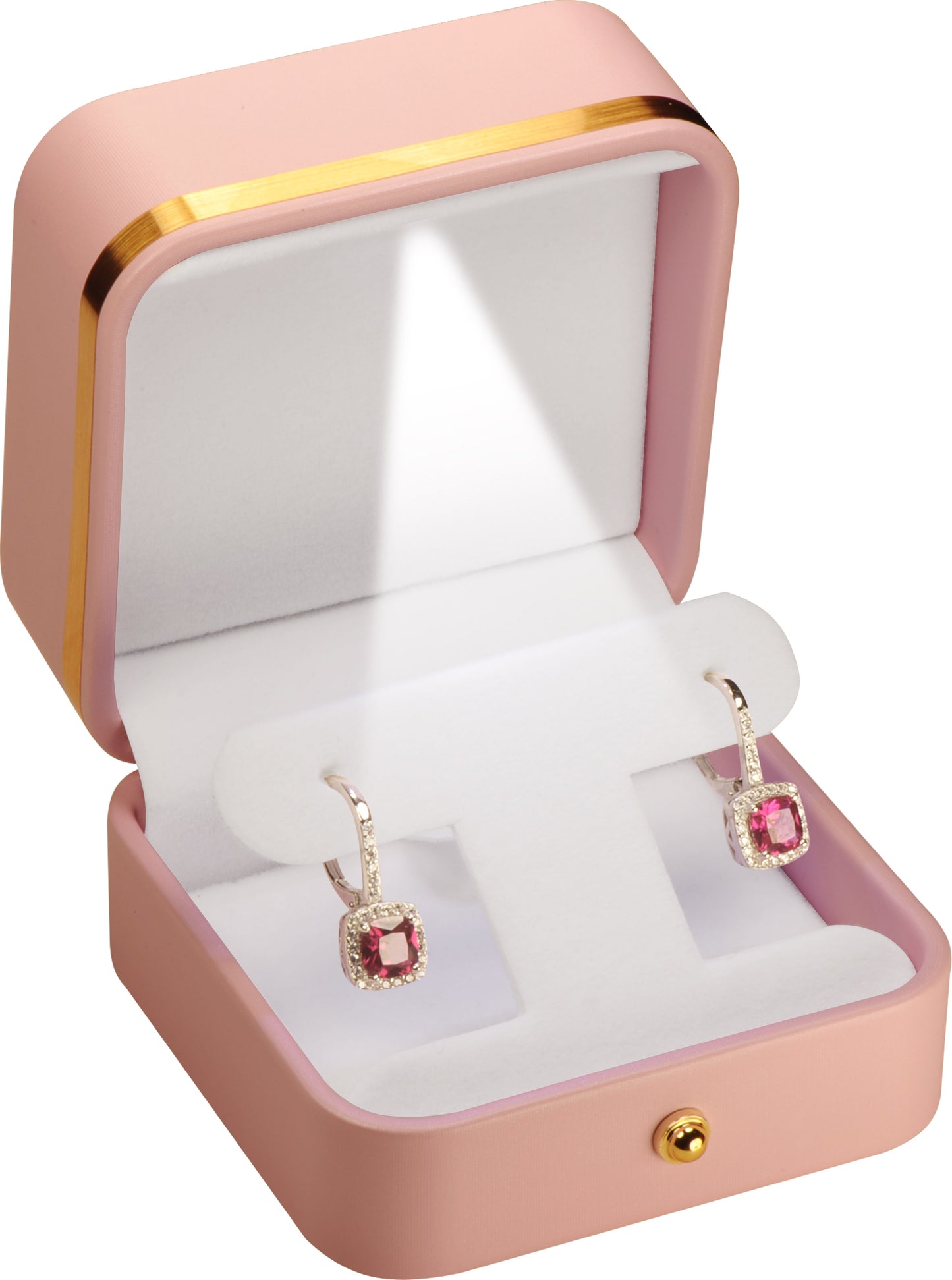 12 Piece Wholesale T Stye LED Earring Gift Boxes Multiple Use  Luxury PU Leather Material( Can be Used as Pendant Boxes as well)