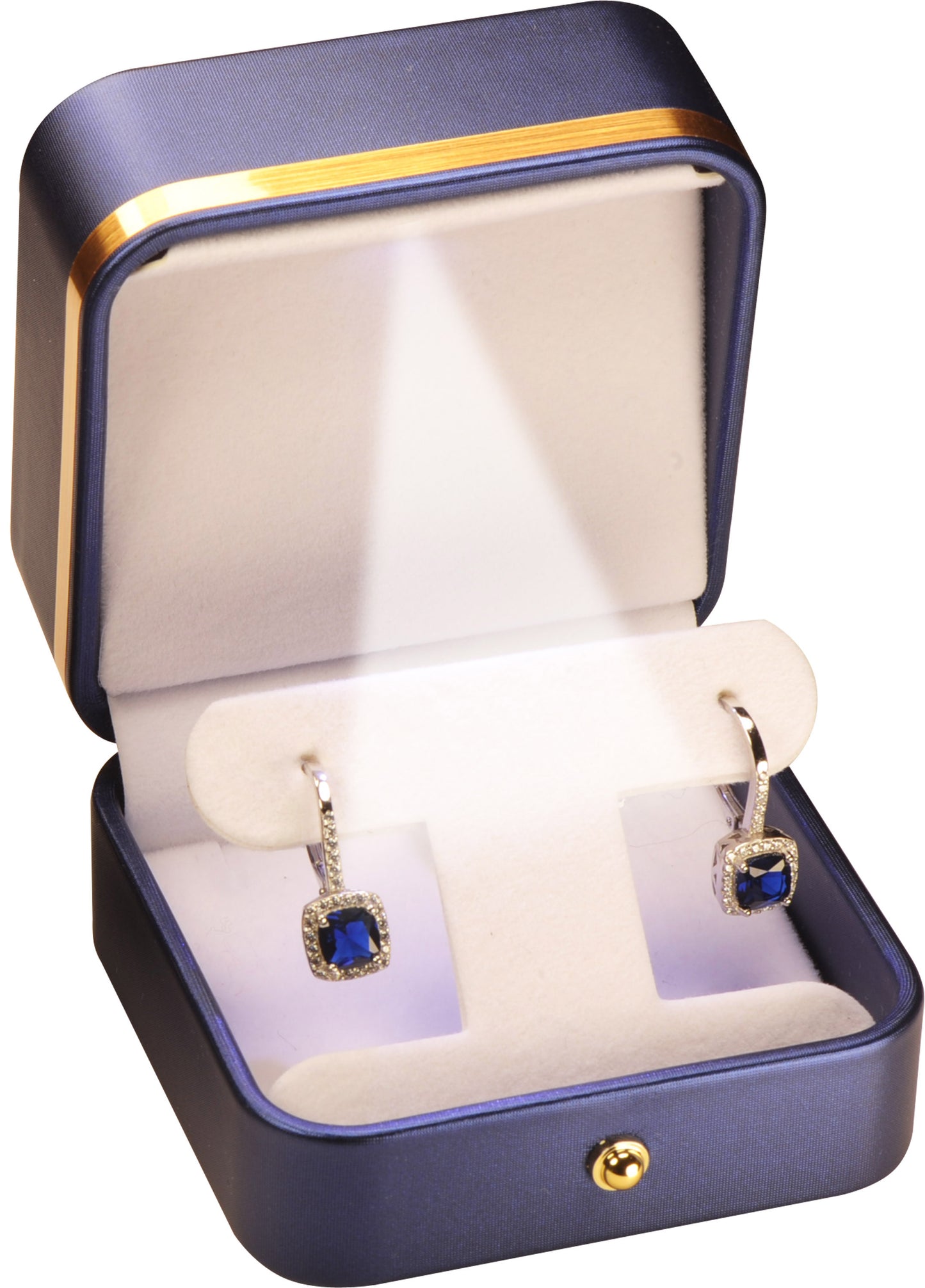 12 Piece Wholesale T Stye LED Earring Gift Boxes Multiple Use  Luxury PU Leather Material( Can be Used as Pendant Boxes as well)