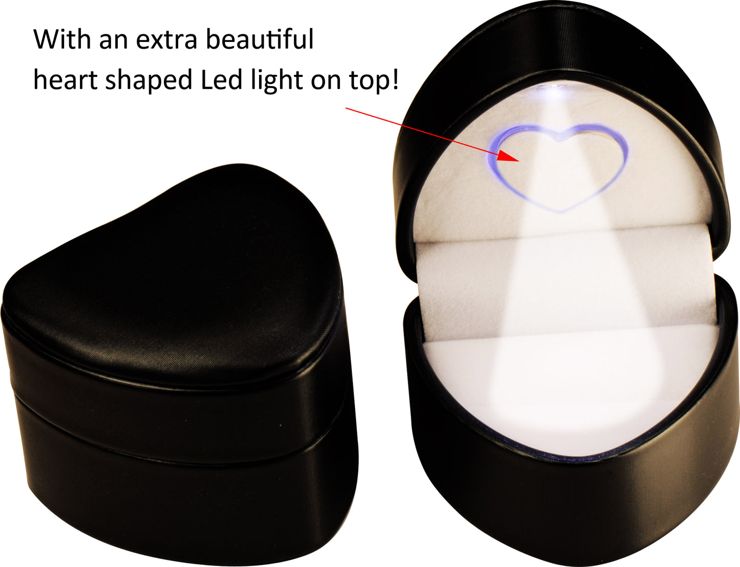 12 Piece Wholesale Led Ring Box Heart to Heart Unique Design