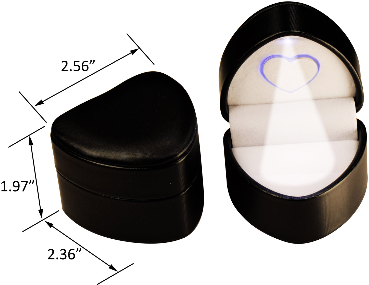 12 Piece Wholesale Led Ring Box Heart to Heart Unique Design