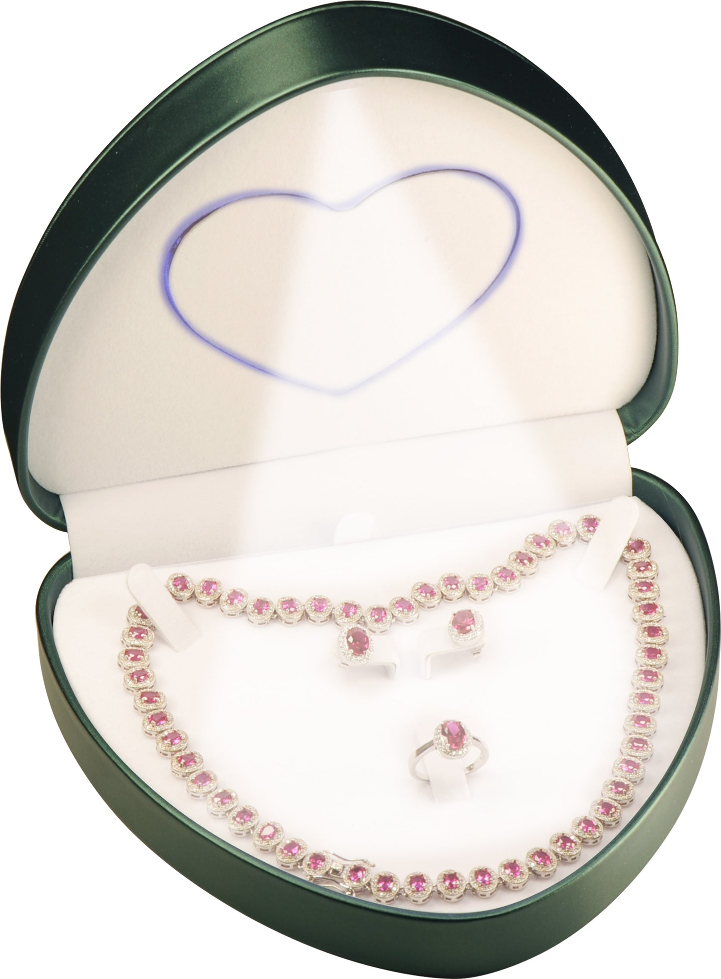 6 Piece Wholesale Necklace Pendant Earrings Ring Set Boxes Heart to Heart Luxury PU Leather Material