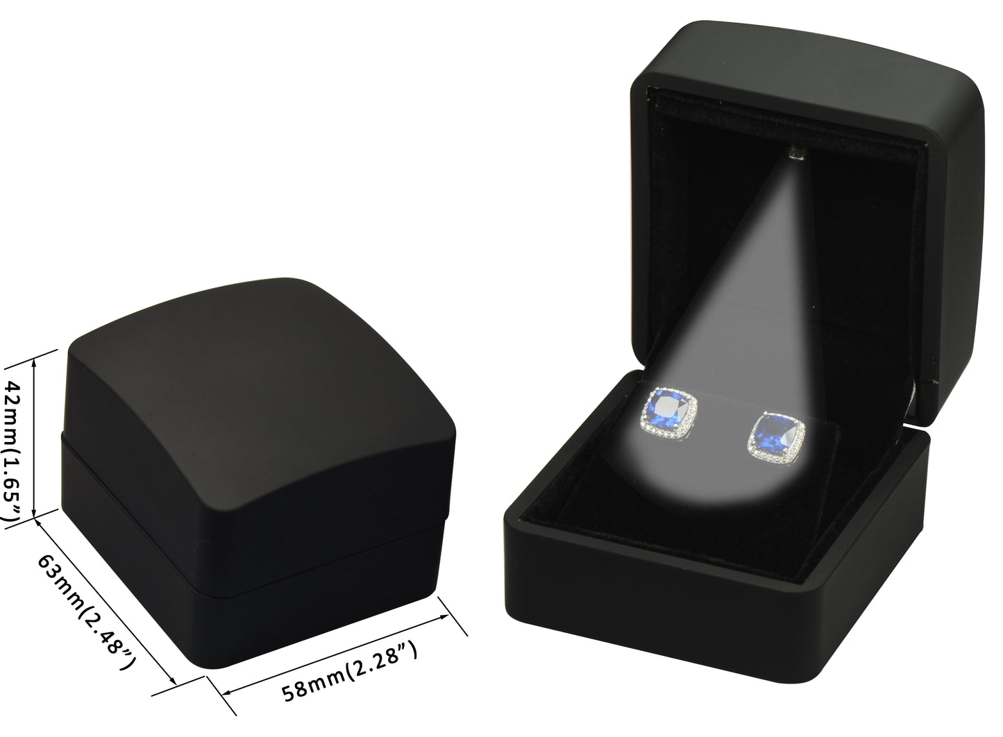 12 Piece Wholesale LED Black Earring Jewelry Gift Box for Wedding, Birthday...