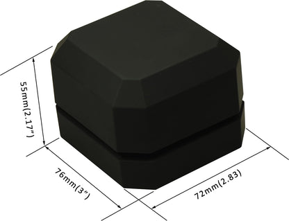 LED Black Ring Box Luxury Octagonal Design Jewelry Gift, 2.83 in (W) x 3 in(D) x 2.17in(H), Box(Octagonal Design)