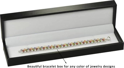 Wholesale Bulk Bracelet Box Luxury Soft Touch PU Leather Material Size 8.67〞(W)*2.16〞(D)*1.38〞(H)