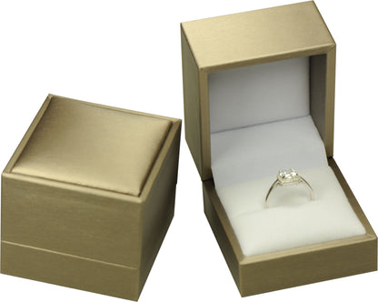 Wholesale Bulk Wedding, Engagement, Proposal Ring Box for Men for Women Luxury Soft Touch PU Leather Material Size 2.5〞(W)*2.5〞(D)*2〞(H)