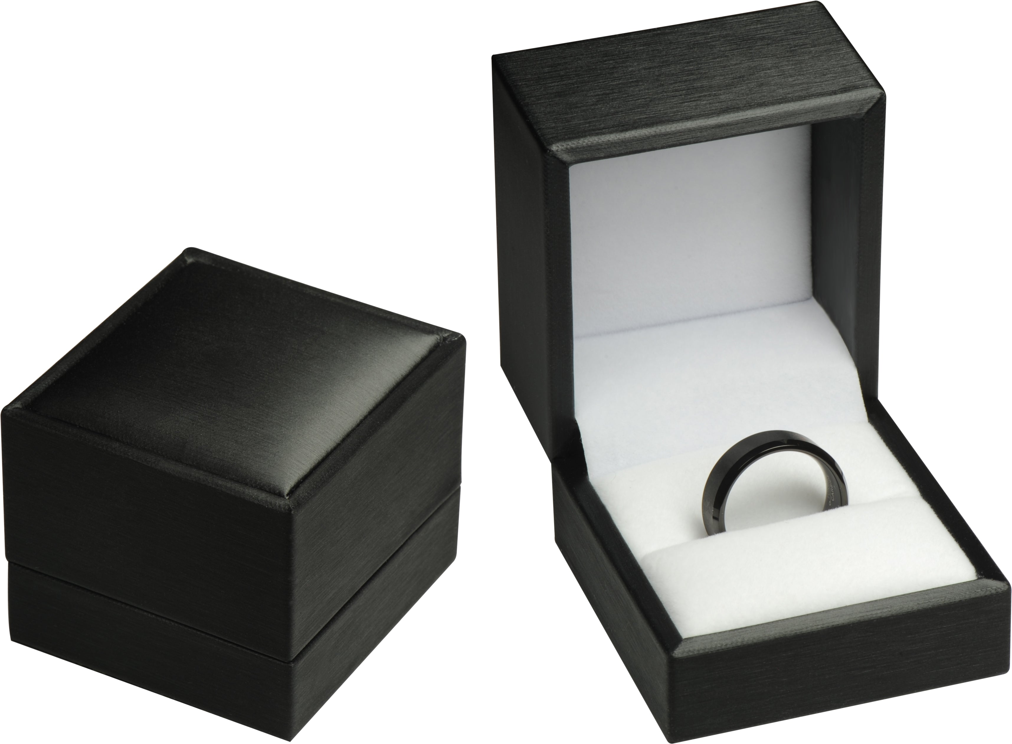 Leatherette Ring Box | Black Leather Ring Gift Boxes