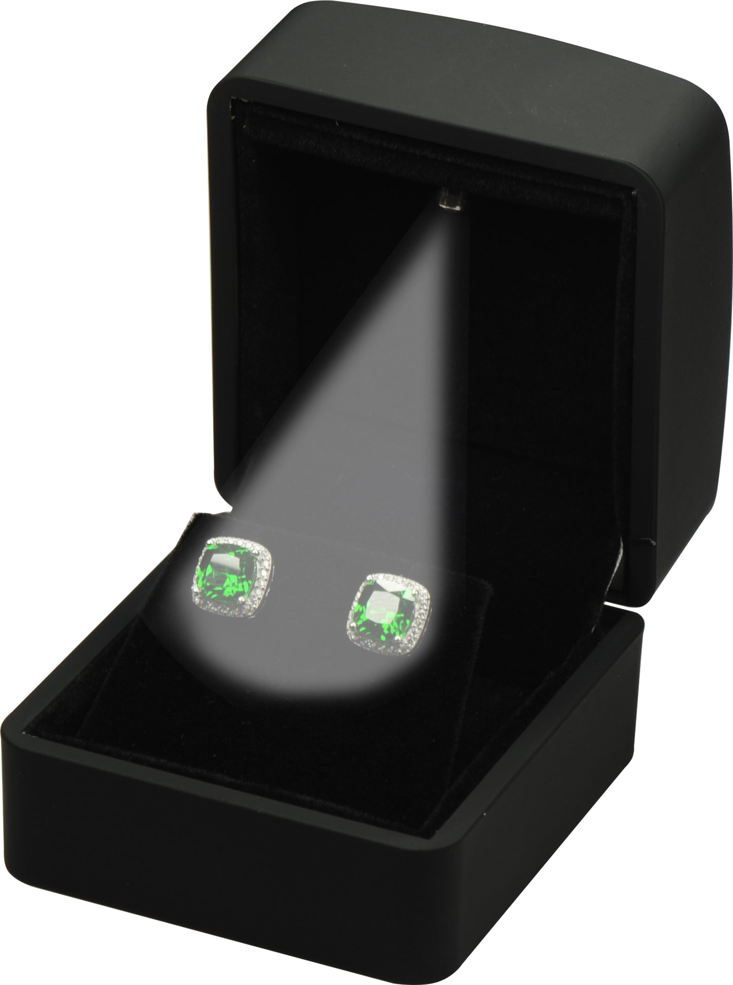 Wholesale LED Black Earring Jewelry Gift Box for Wedding, Birthday...Luxury LED Stud and Diamond Hoop Earring Jewelry Gift Box with Light for Women for Girls for Men